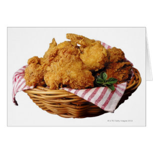 Körbchen mit gebratenem Huhn