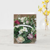 Körbchen mit Handgriff Karte (Gelbe Blume)