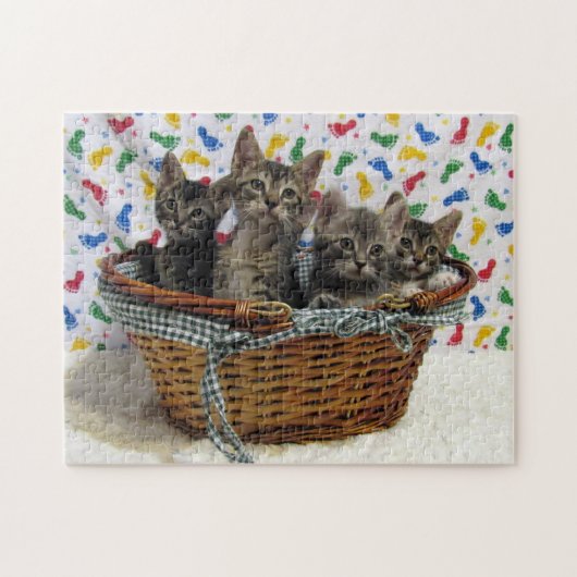 Körbchen voller Tabbies - Puzzle (Horizontal)