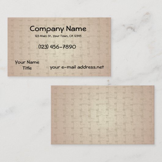 Körbchengewebe Visitenkarte (Vorne/Hinten)