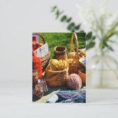 Körbe aus Garn auf dem Flohmarkt Postkarte (Stehend Vorderseite)