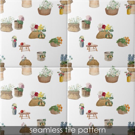 Körbe für die Blume von Aquakulturbauern Fliese