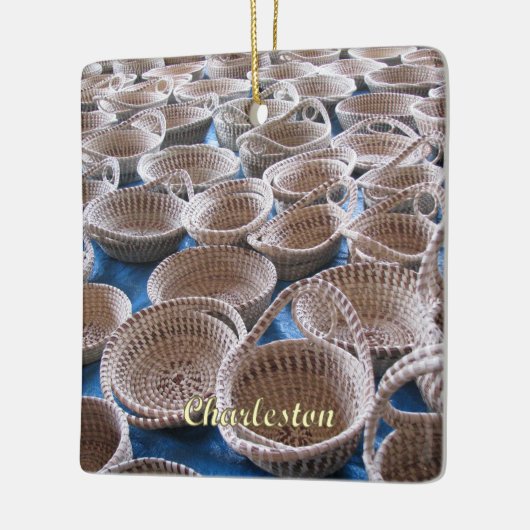 Körbe für Süßigkeiten am Markt in Charleston, SC Keramikornament (Links)
