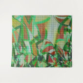 Körbe im Stil von grün geschwungenen Bändern Wandteppich (Vorderseite (Horizontal))