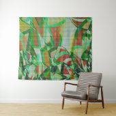 Körbe im Stil von grün geschwungenen Bändern Wandteppich (Beispiel (Horizontal))