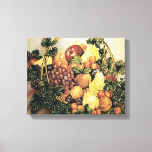 Körbe mit Fruchtfarben Leinwanddruck (Vorderseite)