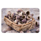 Körbe mit getrocknetem Mohnsamen Magnet (Horizontal)