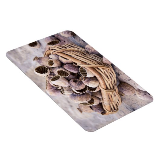 Körbe mit getrocknetem Mohnsamen Magnet (Rechte Seite)