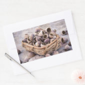 Körbe mit getrocknetem Mohnsamen Rechteckiger Aufkleber (Umschlag)