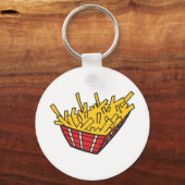 Körbe mit Pommes frites Schlüsselanhänger (Vorderseite)