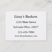 Körbe Visitenkarte (Rückseite)