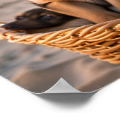 Körbe voll von deutschen Schäferwelpen Poster (Ecke)