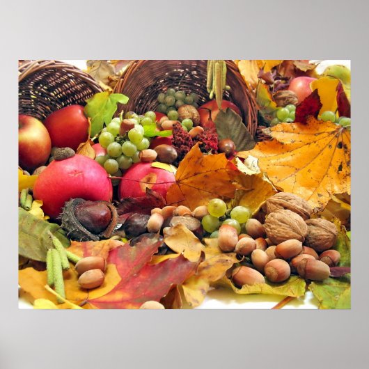 Körbe voller Herbst Poster (Vorne)