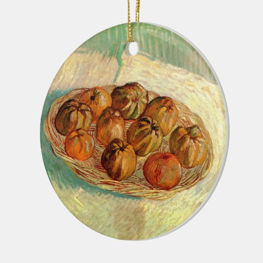 Körbe von Äpfeln nach Pissarro von Vincent van Gog Keramikornament (Links)