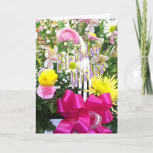 Körbe von Blume Tageswünschen Karte