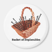 Körbe von deplorables Words Round Magnet (Vorne)