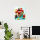 Körbe von Heirloom Tomaten Poster (Heimbüro)