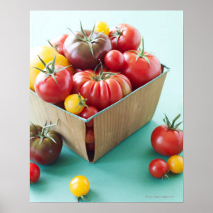 Körbe von Heirloom Tomaten Poster