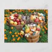 Körbe von Herbst Obst und Gemüse Postkarte (Vorderseite)
