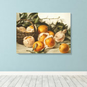 Körbe von Orangen Leinwanddruck (Insitu (Holzboden))