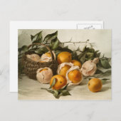 Körbe von Orangen Postkarte (Vorne/Hinten)