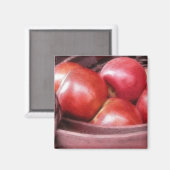 Körbe von reifen roten Äpfeln Magnet (Vorderseite/Rückseite)