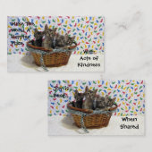 Körbe von Tabs- RAOK-Karten (Größe der Visitenkart Visitenkarte (Vorne/Hinten)