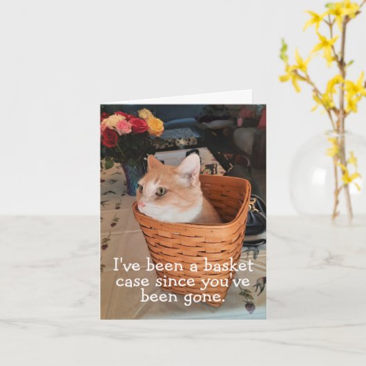 Korbfall Karte (Gelbe Blume)