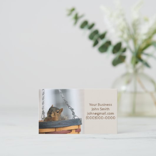 Korbfall Visitenkarte (Stehend Vorderseite)