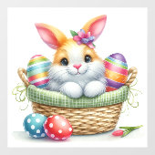 Korbfenster für Ostern Fensteraufkleber (Blatt)