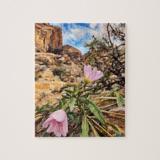 Korbgeflecht Abend Primrose im Feuertal, Nevada, Puzzle (Vertikal)