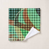 Korbgeflecht, ähnlich trockenes, grünes und braune badhandtuch set (Waschlappen)