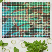 Korbgeflecht, ähnlich trockenes, grünes und braune geschirrtuch (Gefaltet)