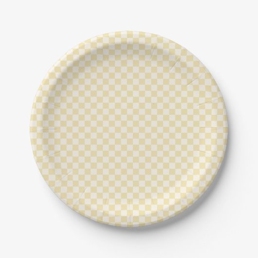 Korbgeflecht | Buttercreme Pappteller (Vorderseite)
