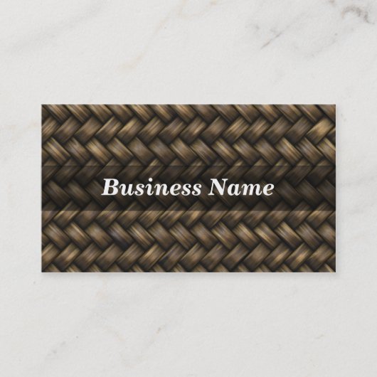 Korbgeflecht-Hintergrund Visitenkarte (Vorderseite)