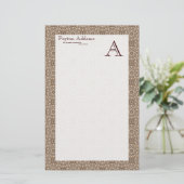 Korbgeflecht-Kunst-Muster 1 • Briefpapier (Stehend Vorderseite)