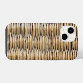 Korbgeflecht Makro iPhone Hülle (Rückseite (Horizontal))