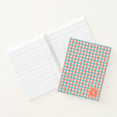 Korbgeflecht Preppy – Korallen & Türkis Monogramm Notizblock (Innenseite)