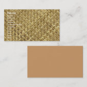 Korbgeflechtmusterbeschaffenheit Visitenkarte (Vorne/Hinten)
