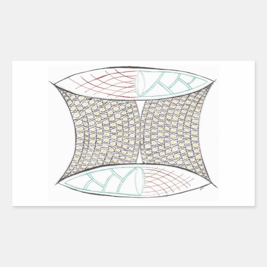 Korbkleber Rechteckiger Aufkleber (Vorderseite)