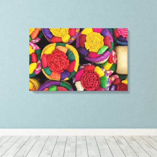 Korbkörbe Leinwanddruck (Insitu (Holzboden))