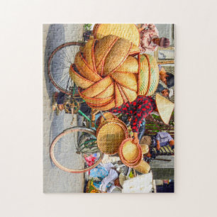 Korblieferant für Fahrräder in Hanoi, Vietnam Puzzle