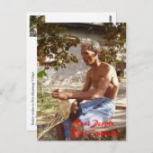Korbmacher in Prie Khmeang Village Postkarte (Vorne/Hinten)