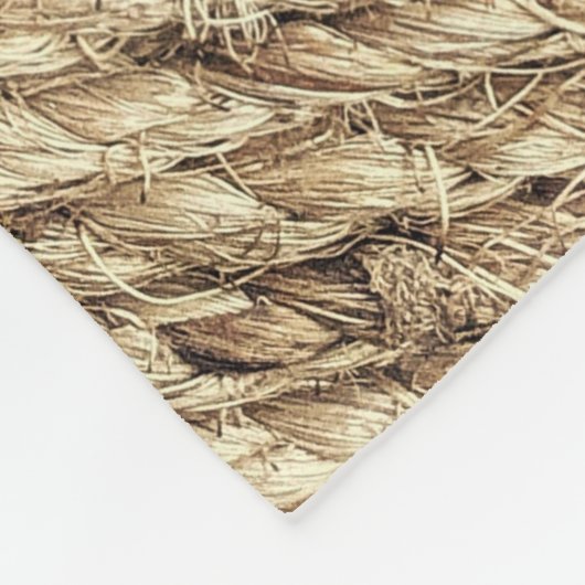 Korbmatte Fleecedecke (Ecke)