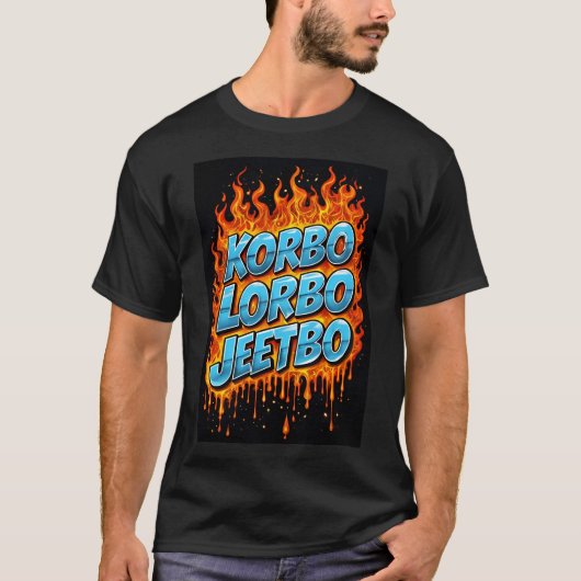 Korbo Lorbo Jeetbo KKR 2025 Klassischer T - Shirt (Vorderseite)