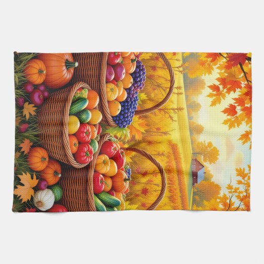 Korbweide, Herbstorange, Geschirrtuch (Horizontal)