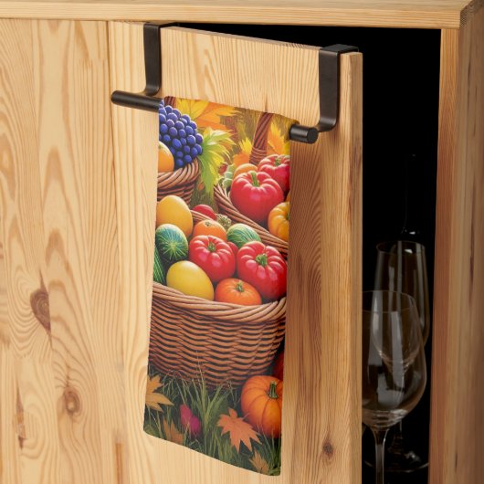 Korbweide, Herbstorange, Geschirrtuch (Drittel gefaltet)