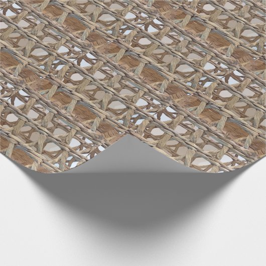 Korbweide in Braun Geschenkpapier (Ecke)