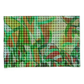 Korbweidekunst, grüne Bänder, Korallendetails Kissenbezug (Vorderseite-Rechts)