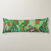 Korbweidekunst, grüne Bänder, Korallendetails Seitenschläferkissen (Vorderseite)